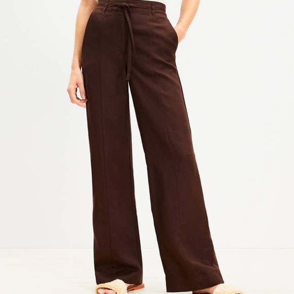 LOFT Pants - Loft Petite Linen Blend Straight Pants Size 12P New With Tags